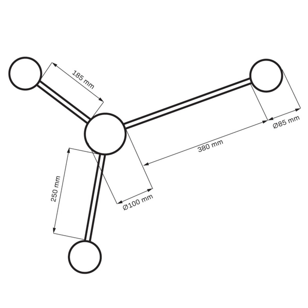 Ścienny kinkiet salonowy Joy 326287 Polux punktowy metalowy czarny