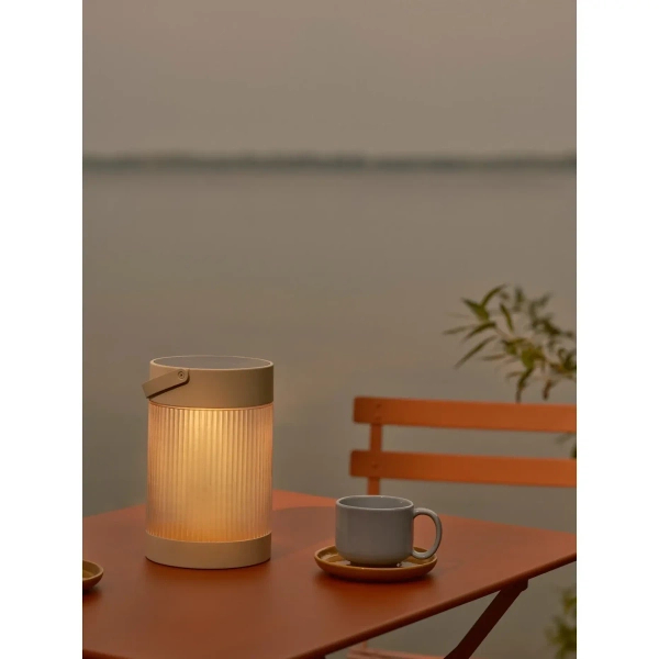 Stołowa lampka zewnętrzna  Coupar 2518215009 IP44 tuba solarna beżowy