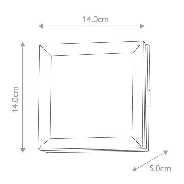 Ścienna lampa natynkowa EGIL-1W ogrodowa square czarna