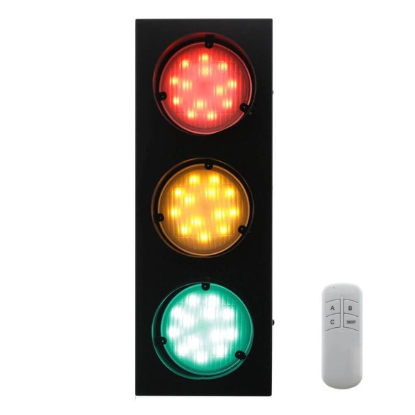 Kinkiet ścienny STREET dekoracyjna sygnalizacja LED 15W z pilotem czarna