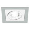 Wpuszczana LAMPA sufitowa BORYS D 03219 Ideus podtynkowa OPRAWA kwadratowa do zabudowy srebrna biała