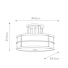 Sufitowa lampa okrągła Fusion FE-FUSION-SF-PNBR Feiss okrąg szkło mosiądz
