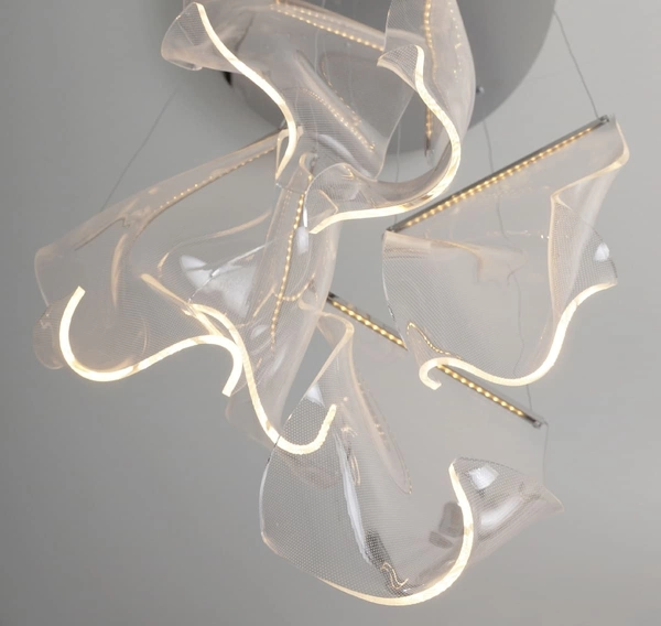 Designerska lampa wisząca SILK P0371D Maxlight LED 15W 3000K stal chrom