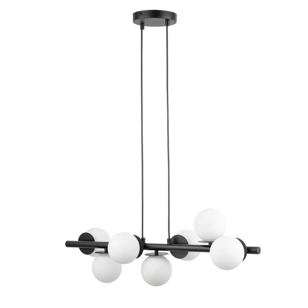 Zwieszana lampa do salonu Avola 40788 Sigma kulki czarna biała