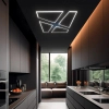 Geometryczny plafon Nivra LP-0811/1C BK LED 45W 3000-6000K czarny