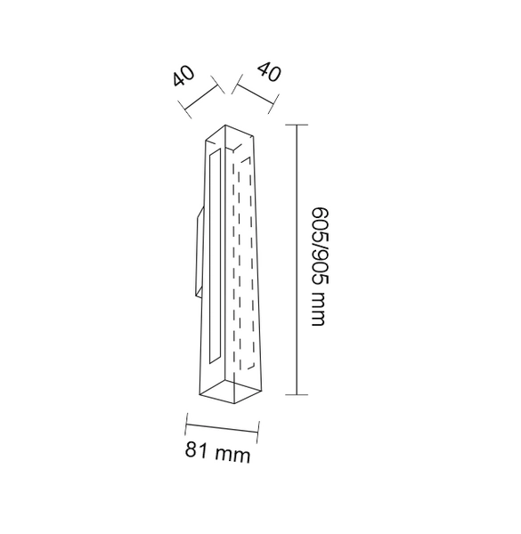 LAMPA ścienna OTARU 8087 Shilo metalowa OPRAWA listwa LED 28,4W 3000K kinkiet czarny