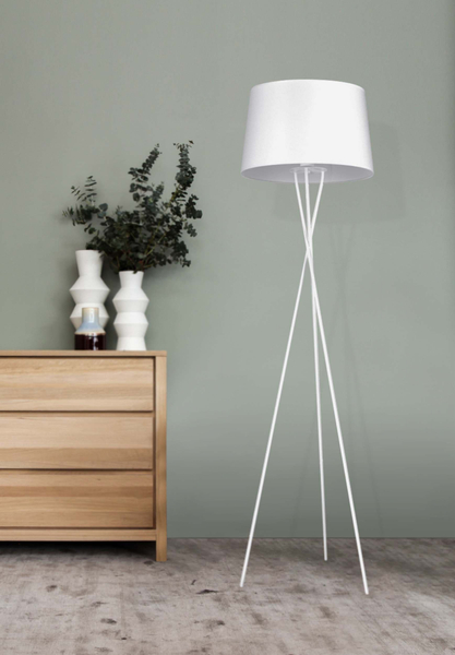 Podłogowa lampa Remi K-4363 stojąca do salonu biała