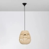 Pleciona lampa wisząca REYNOSA LE42949 nad łóżko beżowa czarna