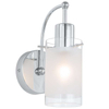 LAMPA ścienna BLEND MBF9489/1 Italux okrągła OPRAWA kinkiet tuba na wysięgniku chrom przezroczysta biała
