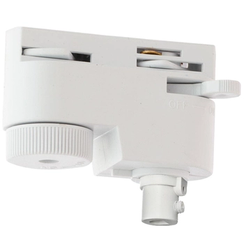 Szynowy adapter 1-fazowy 1020 Zumaline metal biały