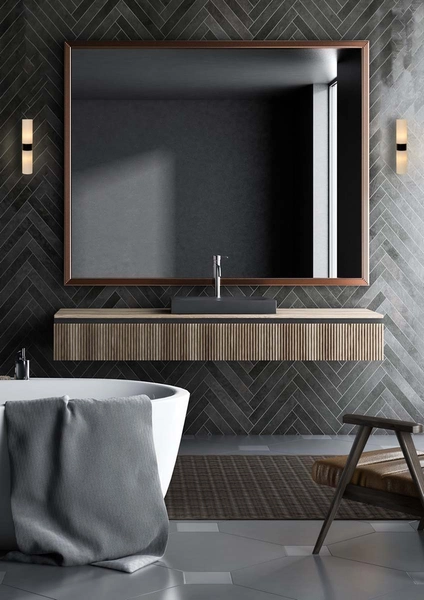 Ścienna lampa czarna Jesse 04202/02/30 szklana tuba do przedpokoju