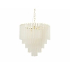 Łańcuchowa wisząca lampa GORDON biała złota MSE1501100562 12xE14 do salonu