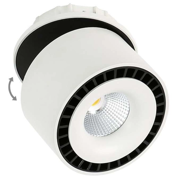 Sufitowa LAMPA regulowana SEVILLA ROUND CEILING SL7560/28W 4000K WH+BL Italux metalowa OPRAWA spot LED 28W tuba biała