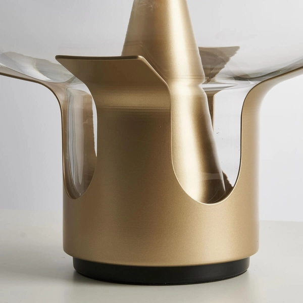 Nocna lampka do sypialni FATA ST-7278-S GOLD bubble przezroczysta złoty