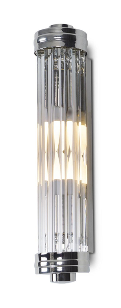 Kinkiet LAMPA ścienna FLORENCE W0241 okrągła szklana glamour chrom przezroczysta OUTLET