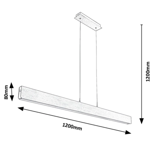 Metalowa listwa wisząca Tithania LED 24W 2700-6500K aluminium