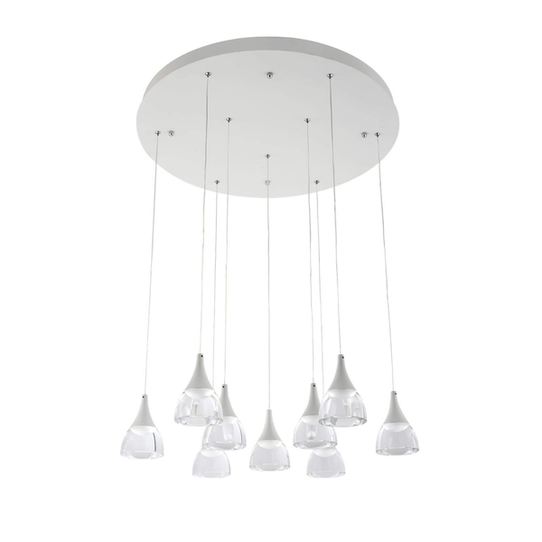 Wisząca kaskada pokojowa Dalmatia lampa LED 45W 3000K biała