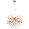 Szklana zwisająca lampa Queena 64138H1S do salonu kryształowa srebrna