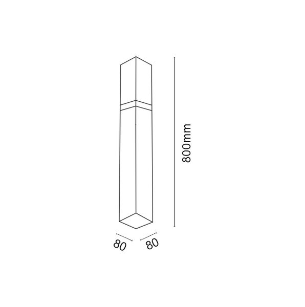 Zewnętrzna lampa stojąca Fuku 9917 Shilo słupek ogrodowy IP54 antracyt