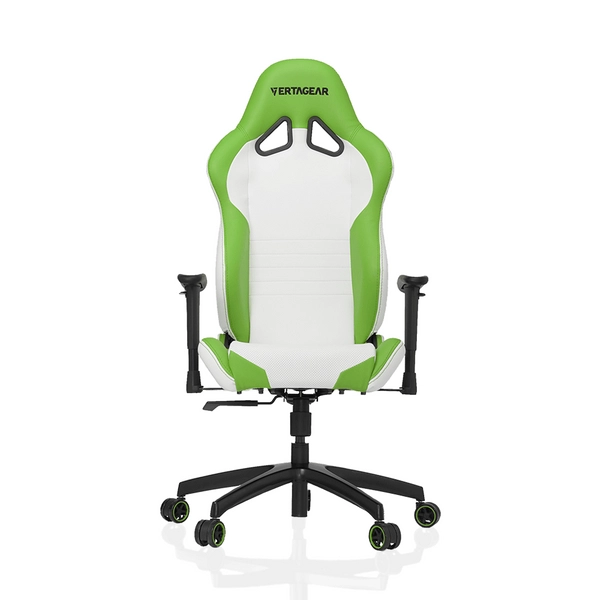 Gamingowy fotel młodzieżowy S-line z ekoskóry biały zielony