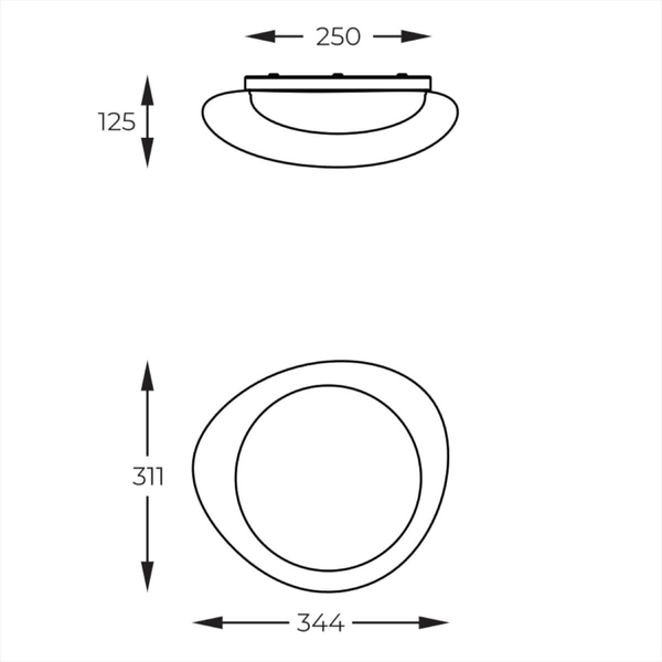 Sufitowa lampa LED Aura FM2201001-350 Zumaline 10W 3000-5000K biała