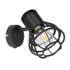 Industrialna lampa ścienna CLASTRA 15388-1 Globo druciana czarna