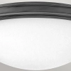 Sufitowa lampa na korytarz Collier HK-COLLIER-F-M-BX okrągła biała czarna