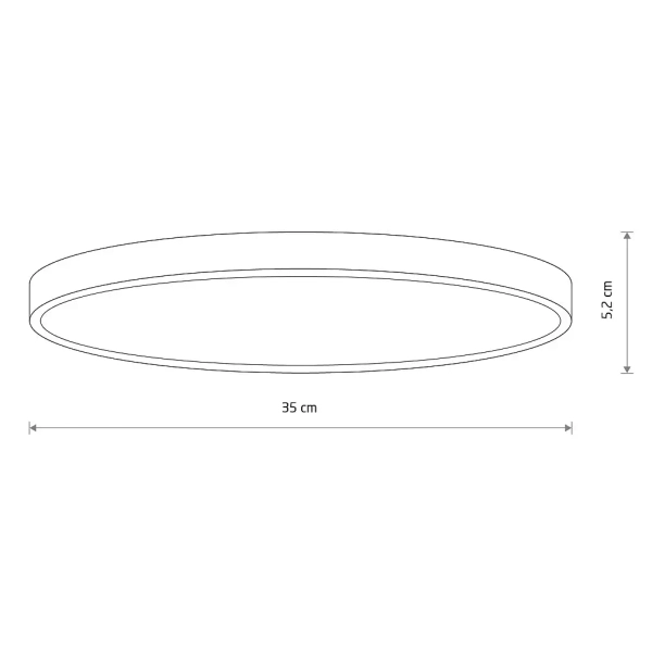 Jadalniany plafon DENIA 11762 LED 24W 40000K okrągły biały