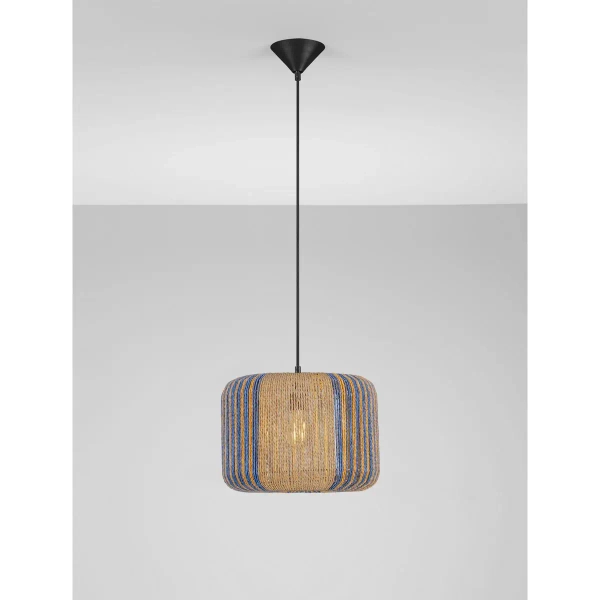 Boho lampa wisząca nad stół BELUNCA LE45351 sznurkowa beżowa czarna