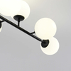 Modernistyczna lampa sufitowa DORADO LP-002/8P BK loftowa molekuły czarne białe OUTLET