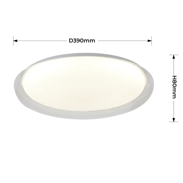 Okrągły plafon Tenaro LP-9465/1C-40 WH LED 25W 3000-6000K biały