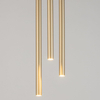 Lampa wisząca do salonu Sopel 33624 Sigma zwis sople metalowa złota
