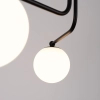 Kulista lampa sufitowa ASTRAL SL.1662 potrójna biała czarna