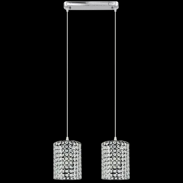 Salonowa lampa wisząca 5010/2 8C z kryształkami chrom