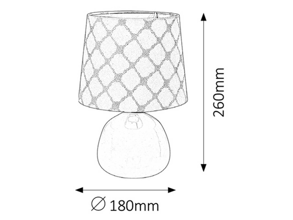 Materiałowa lampa gabinetowa Ellie 4384 na stół różowa
