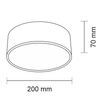 LAMPA sufitowa ZAMA 8062 Shilo okrągła OPRAWA do łazienki IP44 czarna