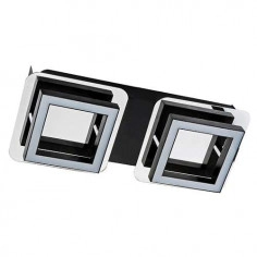 LAMPA sufitowa LIKYA LED-2 03135 Ideus metalowa OPRAWA plafon LED 10W 4000K kinkiet prostokątny chrom wenge