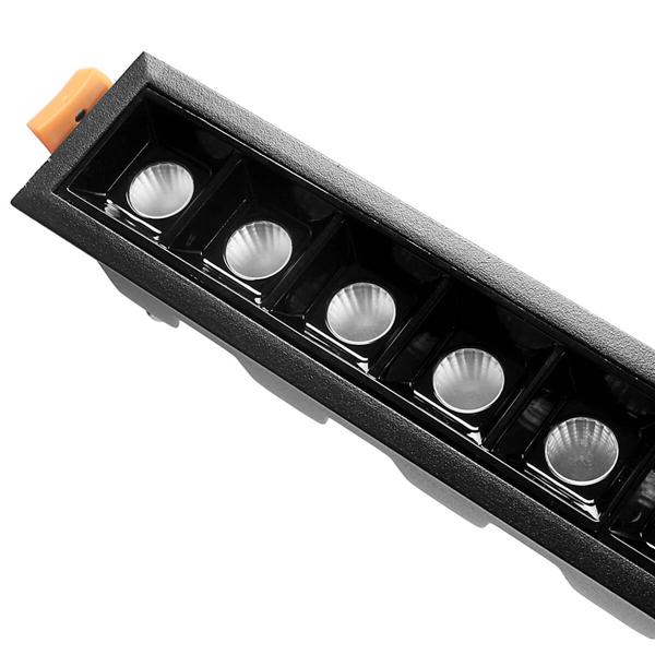 Podtynkowa lampa liniowa 589 Domeno LED 30W 4000K metalowa czarna