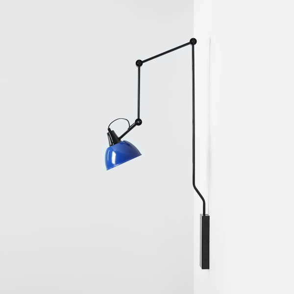 Lampa ścienna regulowana AIDA 1141C3_25 do salonu czarna kobaltowa