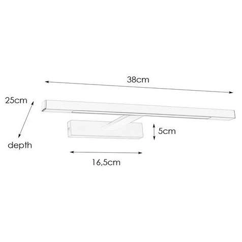 Kinkiet LAMPA ścienna NEPTUNUS 107910 Markslojd łazienkowa OPRAWA listwa LED 6W 3000K metalowa IP44 czarny
