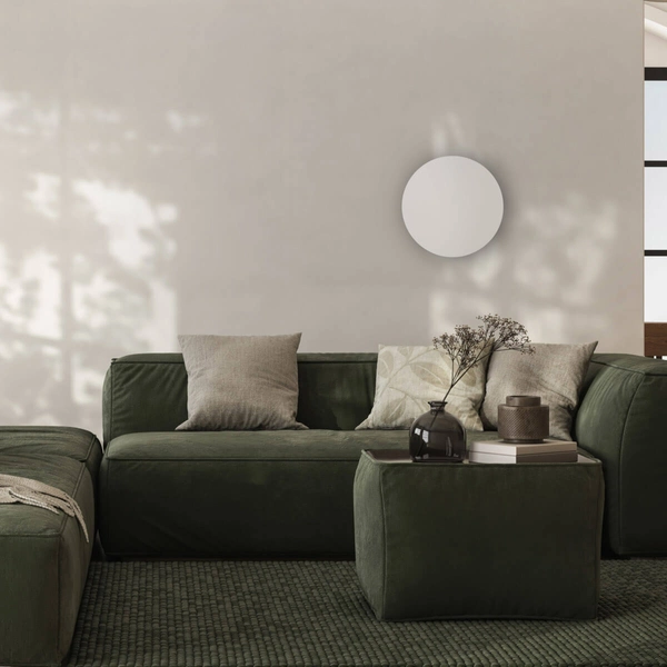 Lampa ścienna do salonu Luna 5912 do sypialni plate talerz beżowa