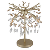 Kryształowa nocna lampka Queena 64138TG glamour bursztynowa złota