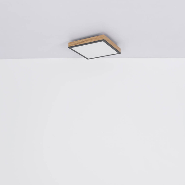 Skandynawska LAMPA sufitowa DORO 416080WD3 Globo ekologiczny plafon LED 36W 3000K do gabinetu drewno
