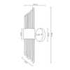 Ścienna lampa crystal Amadeo MSE010400196 Moosee metalowe rurki złota przezroczysta