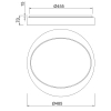 Sufitowa lampa Zeta R62712411 RL Light LED 24W 2700-6500K szara biała