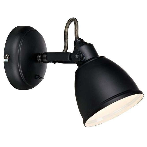 Industrialna LAMPA ścienna FJALLBACKA 105814 Markslojd regulowana OPRAWA metalowa KINKIET spot czarny