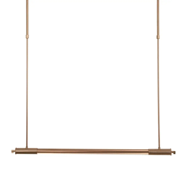 Podłużna lampa wisząca FLUSORE P0659D LED 12W 3000K liniowa miedziana