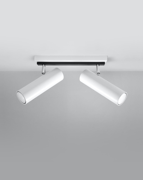 Reflektorowa LAMPA sufitowa Direzione SL.0496 Sollux metalowa OPRAWA listwa SPOT regulowane tuby białe