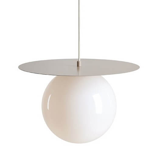 Salonowa lampa wisząca kula LOOP 1125G17_L Aldex szklana beżowy