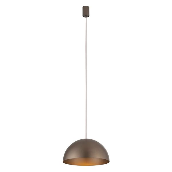 Zwisowa lampa do salonu Hemisphere Super 10618 Nowodvorski kopuła brązowa